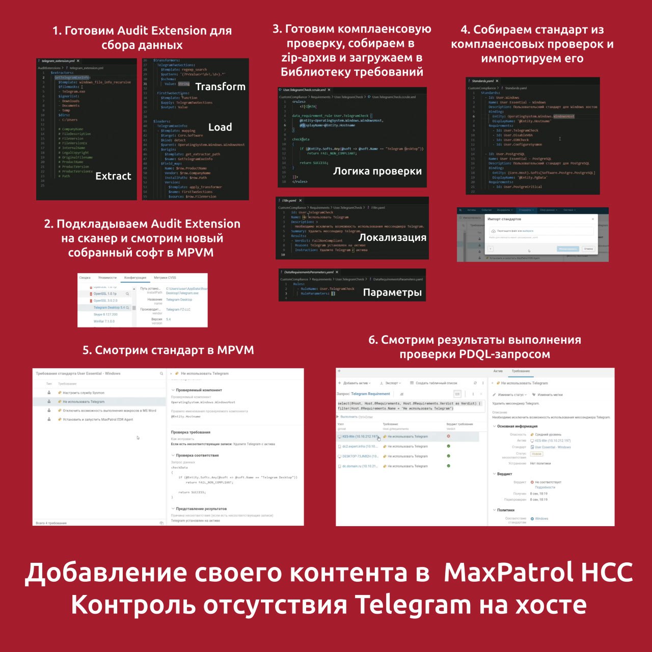 Пример настройки комплаенс-контроля MaxPatrol HCC