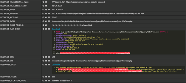 Обнаруженное событие в PT Application Firewall